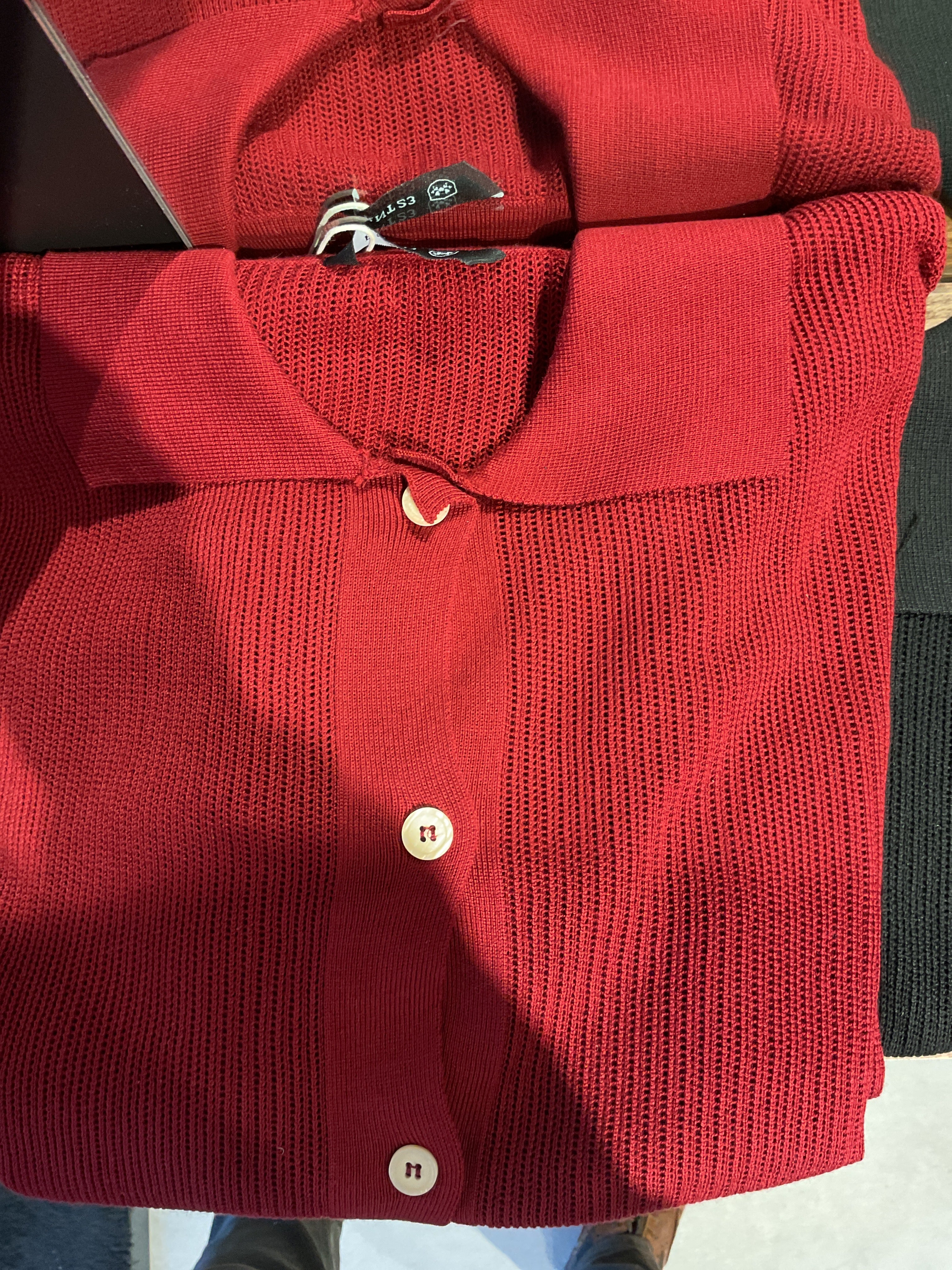 Mesh Red button up shirt